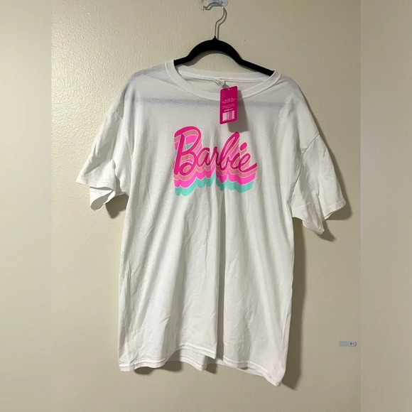 Barbie NWT T-shirt retro font throwback size large great for Halloween. - Picture 1 of 6